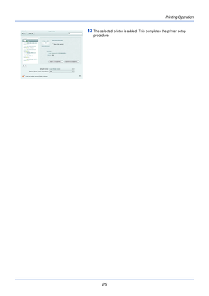 Page 332-9Printing Operation
13The selected printer is added. This completes the printer setup 
procedure.
Downloaded From ManualsPrinter.com Manuals 