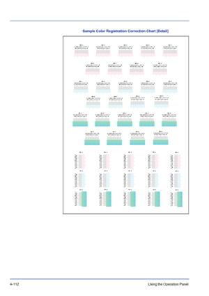 Page 1684-112Using the Operation Panel 
Sample Color Registration Correction Chart [Detail]
Downloaded From ManualsPrinter.com Manuals 