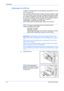 Page 36Preparations 
2-6OPERATION GUIDE
Setting paper on the MP tray
In addition to standard paper and recycled paper, special paper (45 to 160 
g/m
2) can also be set. 
Up to 50 sheets of standard (80 g/m
2) paper (25 sheets of Ledger R, Legal 
R or A3, B4, Oficio 2, Folio) can be set. The paper sizes that can be used 
are: Ledger R to Statement, A3 to B6R, A6R, Oficio 2, Cardstock, Folio R, 
8k, 16k, 16k R, Executive, ISO B5, Envelope #10, Envelope #9, Monarch, 
Envelope #6.75, Envelope C5, Envelope C4,...