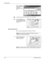 Page 98Basic Operation 
3-24OPERATION GUIDE Select a destination 
and press [Delete] to 
remove the 
destination from the 
list.
10Change the original size, scan resolution, etc. if necessary.
11Press the Start key. The 
scanned original data file is 
sent to the specified shared 
folder of PC.
Send to Folder (FTP)
Stores a scanned original image in a folder of FTP server. 
NOTE: Be sure that FTP of COMMAND CENTER is On. Refer to 
Enabling FTP Function on page 2-18.
1Place the originals on the 
platen or in the...