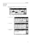 Page 31Part Names
1-5
Touch Panel
Copy Screen
Displayed by pressing the Copier key. Screen changes when 1, 2, 3, 4, and 5 are pressed. 
1[Basic] screen
2[User choice] screen
3[Function] screen
4[Color func.] ([Colour 
func.]) screen
11×8½ Paper Si ze Set
Co mbi ne
Sheet Ma r g i n /
Ce nte r i ng
Col or  func. Functi on User choice
Ba si c 11×8½
Plain
11×17
Co l o r
11×8½
Plain
11×8½
PlainMP  tr a y
Plain AP SAuto %
Re d u ce 100%
Exposur e Auto
Stapl e Stapl e
Left Top Stapl e Off100%
Exposur e
/Enlarge ModeEr...