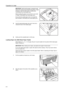 Page 36Preparation for Usage
2-4
IMPORTANT: Verify that the paper is pressed snugly 
against the vertical and horizontal size guides. If a gap 
is present, reset the width guide or length guide. 
Overloading may cause paper jams.
Before loading the paper, be sure that it is not curled 
or folded. Overloading may cause paper jams.
Ensure that the loaded paper does not exceed the 
level indicated. Overloading may cause paper jams.
5Insert the appropriate paper size card in the slot to 
indicate the size of the...