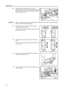 Page 79Maintenance
5-8
10When the electrical charge section is pulled out 
approximately 5 cm (2 inches), remove the grid cleaner 
and then push back the electrical charge section all the 
way into the main body.
Important!After you use the grid cleaner to clean the electric al charge section, the machine can be used again 
after more than 5 minutes have elapsed.
11Hold the new toner container vertically and tap the 
upper part five times or more.
Turn the toner container upside down and tap the upper 
part...