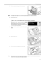 Page 96Troubleshooting6-15
3Remove any jammed paper without tearing it.
NoteIf the paper does happen to tear, remove any loose scraps from inside the machine.
4Close the left cover.
Paper Jam in the Optional Document Processor
If Misfeed in DP. Remove original(s)  appears 
and the jam location indicator shown in the illustration 
blinks, a paper jam has occurred in the optional 
document processor. Perform the following procedure 
to remove the ja mmed original(s).
1Remove all of the originals remaining in the...