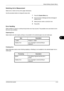 Page 279Default Setting (System Menu) 
OPERATION GUIDE8-15
8
Switching Unit of Measurement 
Select inch or metric for the unit for paper dimensions.
Use the procedure below to change the input units.
1Press the  System Menu  key.
2Press [Common Settings] and then [Change] of 
Measurement. 
3Select [mm] for metric or [inch] for inch. 
4Press [OK].
Error Handling
Select whether to cancel or continue the job when error has occurred. The possible errors and what to do for 
the errors are as follows. 
Duplexing Error...