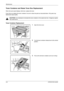 Page 378Maintenance 
9-8OPERATION GUIDE
Toner Container and Waste Toner Box Replacement
When the touch panel displays Add toner, replace the toner.
Every time you replace the toner container, be sure to  clean the parts as instructed below. Dirty parts may 
deteriorate output quality.
CAUTION: Do not attempt to incinerate the toner contai ner or the waste toner box. Dangerous sparks 
may cause burns.
Toner Container Replacement
1
Open the front cover.
2Turn the toner container release lever to the vertical...