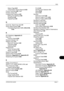 Page 483Index 
OPERATION GUIDEIndex-7
Status Page 8-51
Transmission Result Reports  8-53
Priority Override 4-50, 7-14
Product Library  2-2
Programmed Copying  4-55
Editing and Deleting 4-56
Recalling  4-55
Registering 4-55
Q
Quick No. Search key 1-3, 3-9
Quick Setup Screen  3-50
Changing Registration  3-51, 8-36, 8-38, 
8-42
R
RA (Stateless)  Appendix-31
Raw Port Protocol Detail  8-93
Receive Indicator  1-4
Repeat Copy  4-51
Maximum Number  4-52
Outputting  4-52
Selecting 4-51
Replacement
Toner Container  9-8...