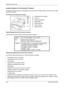 Page 70Preparation before Use 
2-30OPERATION GUIDE
Loading Originals in the Document Processor
The optional document processor automatically scans each sheet of multiple originals. Both sides of two-sided 
originals are scanned.
Part Names of the Document Processor
(1) Original placement indicator
(2) Top cover
(3) Original width guides
(4) Original table
(5) Original eject table
(6) Original stopper
(7) Opening handle
Originals Supported by the Document Processor
The document processor supports the following...