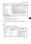 Page 235Default Setting (System Menu)
8-3
8
Use the procedure below to select the default startup screen.
1Press the System Menu  key.
2Press [Common Settings] and then [Change] of  Default Screen.
3Select the screen to be displayed as the default screen.
NOTE: The application names appear if the applicatio ns are installed and officially licensed on.
4Press [OK].
Sound
Set options for buzzer sound during the machine operations.
The table below lists the buzzer types and their settings and details.Document Box...