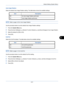 Page 253Default Setting (System Menu)
8-21
8
Auto Image Rotation
Select the default Auto Image Rotation setting. The table below shows the available settings.
NOTE: Refer to page 4-32 for Auto Image Rotation .
Use the procedure below to set the default Auto Image Rotation settings.
1Press the  System Menu  key.
2Press [Common Settings], [ ], [Next] of  Function Defaults, [ ] and then [Change] of  Auto Image Rotation.
3Select the default for [Off] or [On]. 
4Press [OK].
EcoPrint
Select the EcoPrint default. The...