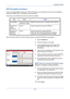 Page 182Sending Functions
5-14
PDF Encryption Functions
If you have selected PDF or High Comp. PDF for file format, you can restrict the access level for displaying, 
printing, and editing PDFs by assigning a secure password.
The items you can restrict the access level with are as follows.
When you send a PDF file, use the procedure below to encrypt the PDF file for transmission.
1Press the Send key.
2Place the originals on the platen.
3Press [Original/Sending Data Format], [File 
Format], [PDF] or [High Comp....