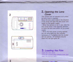 Page 72
3. Loading the Fitmopen the tnt ?LJ.n rerease rever and:::: l[::il:r, -
3 -lncadlhn llra Film*
lt-.
,6,tY
-tDt:
i9-la-tel
CI 