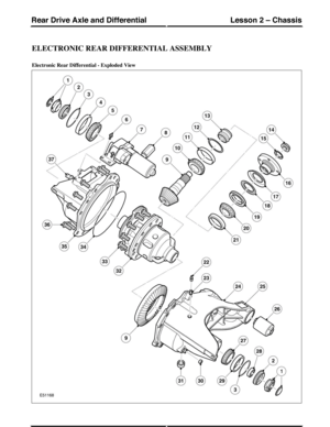 Page 78ELECTRONIC REAR DIFFERENTIAL ASSEMBLY
Electronic Rear Differential - Exploded View
(G421061) Technical Training94
Lesson 2 – ChassisRear Drive Axle and Differential 