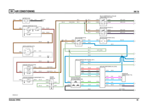 Page 45AIR CONDITIONING 
300 Tdi
Defender (RHD)44
38
300 Tdi
VWR000160-A-01
IN2 IN1
2A 2B
1
POS4-CRANKPOS3-IGN POS2-AUX
87A
87
86 85 30
87 A
87
86 85 3087 A
87
86 85 30
LOW HIGH
MID
F
U,0.85 UW,0.85 K,0.85 UB,0.85
WB,0.85
BS,0.85 GW,0.85
UG,0.85 WG,0.85 UY,0.85 B,0.85
RW,0.85
UB,0.85 UB,0.85
UB,0.85
M LC A
K J H G D B
E
FUSE 2920 AMPFUSE 2830 AMP
60 AMPLINK 2
60 AMPLINK 5FUSE 155 AMP
A59
100 AMPLINK 1
EARTH (E107)
12 VOLTS
C0285-1 C0285-20
C0285-6C0449-2 C0203-2
C0285-18
C0277-3 C0786-3 C1273-1 C0277-4 C0786-4...