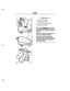 Page 17Seats 
23 
60/40 split rear seats 
1. Pull up the release catch. 
2. Fold the backrest forward. 
3. Lift and fold the seat base forward. 
4. Fold away the seat stand. 
~jl~llilill~illlllillli~~lilil~ililil~ililllllill~~~llllllllli~lilllilili~lililili~lili~li~l~llilllllll~llillllll~lll~ 
DO NOT ac!just the seats while the vehicle is 
in motion. 
When re-erecting the seats, ensure that the 
seat stands are properly positioned. 
When the seat is erected, the latching 
mechanism should be visually checked...