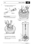 Page 11c:. .. .:: , , . , I I . . ..::.:, , 
, ,.. . ... ... 1 .. 
-. 
Ll77S MANUAL GEARBOX 
12. Using extractor tool 18G 705 and collets 18G 
705-7, withdraw 
layshaft bearings. 
ST3246M,  .  
DISMANTLE MAINSHAFT 
ST 
1. Remove circlip  retaining first  gear  assembly. 
4. With MS 47 press first gear assembly  from 
mainshaft. 
2. Remove  taper bearing,  bush,  needle  bearing, 
first  gear  spacer,  cone,  inner and outer  baulk 
rings. 
3. Remove circlip to release first and second  gear 
synchromesh...