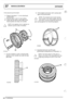 Page 20137 MANUALGEARBOX DEFENDER 
First-second synchromesh 
8. Repeat  instructions 1 to 6 for  third-fourth 
synchromesh. 
9. Examine  step in each of outer  splines. 
10. Check  that  the  step on  both  sides of the 
internal  splines  are  sharp  not rounded. 
NOTE:  this applies  only to splines  on 
selector  groove side 
of member. 
 ST3244M lb 
11. Fit inner  member  to outer so that  the  wide 
splines  of  inner  member are under  the  spur 
gear teeth. 
r; 12. Fit the  slippers  and secure  with  a...