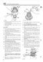 Page 3001371 LT230R TRANSFER GEARBOX 
ST1170M 
96. Remove the eight securing  bolts and lift off the 
97.. Remove  the bevel gears and  thrust washers,  and 
98. Select  correct  thrust washers  required  for  final 
front 
differential  case. 
side  gear 
asscmblies. 
reassem bly. 
Reassembling 
99. Fit the selected  thrust  washer  and  bevel gear to 
the  rear  (lower)  differential case. 
100.  Assemble  the side  gears  and  dished washers 
on 
their respective  shafts and fit to the rear case. 
101. Fit...