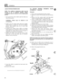 Page 42657 
AD JUST POWER STEERING BOX 
STEERING 
NOTE:  The condition of adjustment  which must be 
checked is one of minimum  backlash without 
overtightness  when the wheels  are in the  straight
-ahead 
position. 
1. Jack  up the front  of the  vehicle  until the wheels  are 
clear 
of the  ground. 
WARNING:  Wheels must be chocked  in all 
circumstances. 
2. Gently rock  the  steering  wheel about the  straight- 
ahead  position  to obtain  the ‘feel’ of the backlash 
present.  This  backlash must  not  be...