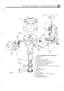 Page 543.. . ... .. I .. .... d , . .... .. I. ..... .. ,,,. ., .. ., . 
ELECTRICAL EQUIPMENT- V8 ENGINE DISTRIBUTOR 
L 
86 
5 
KEY TO DISTRIBUTOR COMPONENTS 
1. Distributor  cap 
2. Rotorarm 
3. Contact breakcr assembly 
4. Capacitor and retaining  screw 
5. Dwell-angle adjuster  screw and spring 
6. Vacuum  unit and retaining  screws 
7. Vacuum unit joint  washer 
8. Centrifugal  advance cover plate and retaining 
scrcws 
12. Thrust  washer 
13. Contact  breaker L.T. lead and grommet 
14. Distributor  cam 
15....