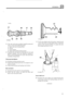 Page 17STEERING 
worm. 
b 
57 
10 17 21 
17 
18 20 19 
ST1955M 
22. 
The  valve  and worm  assembly  should be renewed if 
there  is wear  at the  following  points: 
a) Inner and outer  bearing  tracks. 
b)  Worm. 
c)  Valve  locator. 
d)  Input  shaft needle  bearing  journal. 
23. Examine  the outer  ball race  and track  for wear  and 
general  condition.  The race  should  be renewed 
if 
there  is wear  and pitting or if a new  valve  and worm 
assembly  is being  fitted. 
ST1957M 
27 
 
28 
4 
32. To fit...