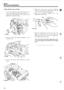 Page 58F[ TRANSMISSION 
Fitting selector rails and forks. 5. Place  the reverse  gear cross-over lever in 
position in the gearbox  locating the fork end 
over the reverse lever operating pin. 
the  synchromesh  hub and gearbox  dowels. 6. insert the interlock  plunger into the 
first/second selector  rail. 
two bolts and plain  washers. 
1. Locate  the fifth  gear fork and bracket on to 
2. Secure  the fork  bracket  to the  gearbox  with 
3. Fit the  selector  rail interlock  plungers to the 
gearbox case....