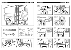 Page 103REAR LADDER DEFENDER
4682
Ø9mm
3
X2
579
REAR LADDER DEFENDER
13mm
10mm
X2
1
x2
9mm
13mm
10mm 