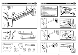 Page 118STC 8015AA DEFENDER
2 2/
/4
4
STC 8015AA DEFENDER
1 1/
/4
4
M10x25
M10M8
M10
x4
x2
x2
x8
19mm
Ø19mm
17mm
Ø17mm13mmØ13mm
M8x40
x4
GBDFIEPNLGR
The following instructions are valid for both sides of the 
vehicle.
Folgende Anweisungen gelten für beide 
Fahrzeugseiten.
Les instructions suivantes sont applicables aux deux côtés du
véhicule.
Les istruzioni seguenti sono valide per entrambe le fiancate
della Vettura.
Las siguientes instrucciones son válidas para ambos lados del
vehiculo.
As instruções a seguir...