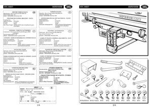 Page 128STC 50257DEFENDER
1 1/
/6
6
STC 50257DEFENDER
2 2/
/6
6
M16x240mm
M10x110mm
M16
M16
M16
M12
M12
M10
M12
M12
x2
x2
x2
x2
x4
x4
x2
x4
x2
x4
x4
x6
M10x2
x2
GB
MOTOR VEHICLE DATA
Manufacturer - Rover Group Ltd (GB), BMW (D)
Official Motor Type - LD
Model - DEFENDER 110/130 from 1998
TOW BAR INCLUDING BRACKET - DATA
Coupling class  - A
Approval number  - e11 00 1622
D-Value - 17.4 kN
S-Value - 250 kg
Max Trailer Weight  - 3500 kg (NOTE! refer to handbook for gross 
trainweight.)
FAHRZEUGDATEN
Hersteller -...