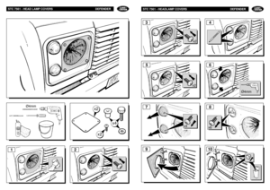 Page 142STC 7561 - HEADLAMP COVERS DEFENDER
46
7
810
5
Ø4mm
3
x6 x2x2
9
x4
2
x2
Ø4mm
1
x4
x2
STC 7561 - HEAD LAMP COVERS DEFENDER 