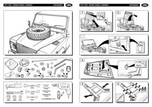 Page 152STC 7633 - SPARE WHEEL CARRIER DEFENDER
52
Ø5mm
x9
431
STC 7633 - SPARE WHEEL CARRIER DEFENDER
5 mm8 mm
17 mm19 mm
19mm
19mm
13mm
13mm
8mm
8mm
x4
x6
x30
x5
x2 