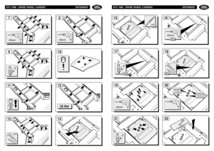 Page 157STC 7686 - SPARE WHEEL CARRIER DEFENDER
7Ø5mm
8Ø8mm
12
25 Nm
14
x10
1311
10
M89
STC 7686 - SPARE WHEEL CARRIER DEFENDER1719
2022
Ø5mm
x11
16
x11
Ø5mm
15
x11
19 mm
17 mm
21
18
x11 