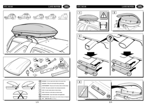 Page 173STC 50149 LAND ROVER
2 2/
/5
5
STC 50149 LAND ROVER
1 1/
/5
5
GBDFIEPNLGR
WARNING - Do not open both sides at the same time.
WARNUNG - Öffnen Sie nicht beide Seiten gleichzeitig.
AVERTISSEMENT : Ne pas ouvrir les deux côtés en même temps.
AVVISO - Non aprire entrambi i lati contemporaneamente.
AVISO - No abrir ambos lados al mismo tiempo.
AVISO - Não abrir os dois lados ao mesmo tempo.
WAARSCHUWING - Open beide zijden niet tegelijkertijd.
ΠΡΕΙ∆ΠΙΗΣΗ - Μην ανίγετε και τις δύ πλευρές ταυτρνα.
2
1...