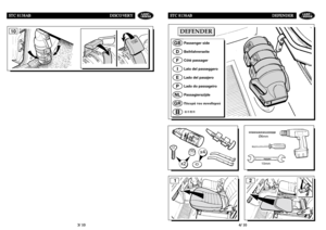 Page 191STC 8138ABDISCOVERY
3/10
STC 8138ABDEFENDER
4/10
1
2
DEFENDER
10
x2
x4
GBDFIEPNLGR
Passenger sideBeihfahrerseiteCôté passagerLato del passeggeroLado del pasajeroLado do passageiroPassagierszijdeΠλευρά τ	υ συν	δηγ	ύ
10mmØ6mm 