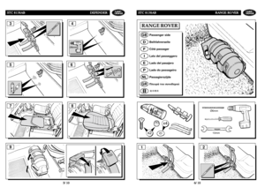 Page 192STC 8138ABRANGEROVER
6/10
1
STC 8138ABDEFENDER
5/10
4
53
6
x2
7
8
9
2
RANGE ROVER
x2
x4
GBDFIEPNLGR
Passenger sideBeihfahrerseiteCôté passagerLato del passeggeroLado del pasajeroLado do passageiroPassagierszijdeΠλευρά τ	υ συν	δηγ	ύ
10mmØ6mm
Ø6mm 