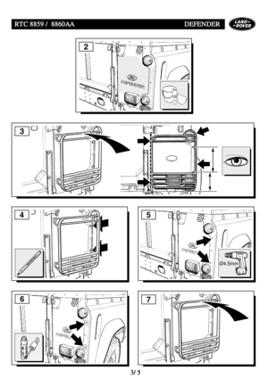 Page 203RTC 8859 / 8860AADEFENDER
3/5
5
Ø4.5mm
67
4
2
3                              