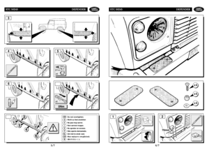 Page 209STC 50245 DEFENDER
6 6/
/7
7
STC 50245 DEFENDER
5 5/
/7
7
3
Ø7mmx6
4
5
GBDFIEPNLGR
Do not overtighten.
Nicht zu fest anziehen
Ne pas trop serrer.
Non serrare troppo.
No apretar en exceso.
Não aperte demasiado.
Zet niet te strak vast.
Μην σίγγετε υπερλικά.
4
1
3
2
5
6
x4x4
1
270mm
x4
x6
0Nm
6 