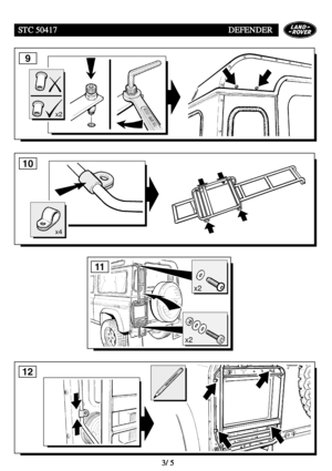 Page 214STC 50417DEFENDER
3/5
12
9
10
x4
11
x2
x2
x2                                         