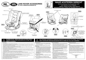 Page 287WAARSCHUWINGS:1. Het kinderveiligheidszitje mag alleen aangebracht en gebruikt worden in overeenstemming met de instructies van de fabrikant. Bij een verkeerde
wijze van aanbrengen kan de veiligheid van het kind in gevaar komen.
2. Het interieur van de auto kan bijzonder warm worden wanneer de auto in de volle zonwordt geparkeerd. In dat geval kunnen metalen onderdelen
van het kinderzitje en het tuigje eveneens zeer warm worden. Het is daarom raadzaam om onderdelen waarmee het kind in contact kan komen...