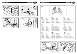 Page 64TOWING KIT 90 / 110 DEFENDER
15
16
141. Black(a)  
➤Black
Black(b)  ➤Black
2. Green/Red➤Green/Red 
3. Green/Purple  ➤Green/Purple
4. Red/Orange  ➤Red/Orange
5. Green/White  ➤Green/White
6. Red/Black  ➤Red/Black
7. Red/Yellow  ➤Red/Yellow (UK/EURO)
Red/Yellow  ➤Purple (ROW)1. Schwarz(a)  ➤Schwarz
Schwarz(b)  ➤Schwarz
2. Grün/Rot ➤Grün/Rot 
3. Grün/Violett ➤Grün/Violett
4. Rot/Orange  ➤Rot/Orange
5. Grün/Weiß➤Grün/Weiß
6. Rot/Schwarz  ➤Rot/Schwarz  
7. Rot/Gelb  ➤Rot/Gelb (UK/EURO)
Rot/Gelb  ➤Violett...