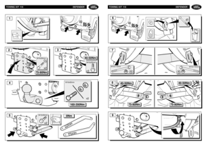 Page 69TOWING KIT 110 DEFENDER
TOWING KIT 110 DEFENDER
x240-50Nmx3
4
3
160-200Nm
M10x25mm
M16x60mm
40-50Nm40-50Nm
75-90Nm
75-90Nm
87M10x115mm
M10x115mm
x2
0Nm
5
M12x50mm
75-90Nm
21
x2
69
M16x50mm 