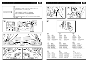 Page 80TOWING KIT 130 / 110 HCPU DEFENDER
40-50Nm40-50Nm
75-90Nm
75-90Nm
18
19
20
TOWING KIT 130 / 110 HCPU DEFENDER
1617
1. Black(a)  ➤Black
Black(b)  ➤Black
2. Green/Red➤Green/Red 
3. Green/Purple  ➤Green/Purple
4. Red/Orange  ➤Red/Orange
5. Green/White  ➤Green/White
6. Red/Black  ➤Red/Black
7. Red/Yellow  ➤Red/Yellow (UK/EURO)
Red/Yellow  ➤Purple (ROW)1. Schwarz(a)  ➤Schwarz
Schwarz(b)  ➤Schwarz
2. Grün/Rot ➤Grün/Rot 
3. Grün/Violett  ➤Grün/Violett
4. Rot/Orange  ➤Rot/Orange
5. Grün/Weiß➤Grün/Weiß
6....