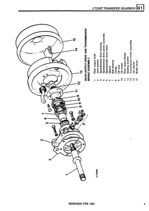 Page 220LT230T TRANSFER GEARBOX 
REISSUED: FEB 1993  