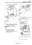 Page 124RR2606E 
RR3899M 
EMISSION CONTROL 
Refit 
5. Reverse  removal  procedure ensuring pipes 
are  securely  crimped. 
CHARCOAL  CANISTER DEFENDER 90 
Remove 
1. Disconnect battery  negative lead. 
2. Pry out purge  valve. 
4. Loosen bracket  retaining  bolt. 
Refit 3. Disconnect pipe. 
4. Reverse  removal procedure.  Ensure that 5. Remove charcoal  canister. 
canister is securely  located  and both purge 
lines are fitted correctly to canister. 
CHARCOAL  CANISTER - PURGE VALVE 
DEFENDER 110 
Remove 
1....