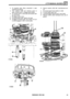 Page 195LT77S MANUAL GEARBOX 
4. Fit layshaft  while lifting  mainshaft to clear 10. Secure  reverse  shaft with manufactured tool 
5. Turn  selector  shaft and interlock  spool to 11. Fit reverse  gear thrust  washer to shaft. 
allow  reverse  lever 
to engage spool flange. 
6. Fit reverse  lever to pivot post and secure  with 
pin  and  circlip. 
7. Fit slipper  pad to lever.  gasket. 
8.  Fit reverse  gear shaft,  spacer  and gear. 
9.  Fit slipper  to 
reverse gear and ensure  roll pin 
in shaft  engages in...