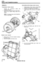 Page 221LT230T TRANSFER GEARBOX 
DISMANTLE 
Transmission  brake removal  Intermediate 
shaft and gear  cluster  removal 
5. Release  stake nut from  recess  in intermediate 
shaft  and remove  stake nut and  discard. 
1. Remove two countersunk  screws and 6. Unscrew  the single  bolt and  remove  anti - 
withdraw  brake drum.  rotation 
plate at the  rear  face of the transfer 
2. Remove  four bolts  securing  the brake  back - box. 
plate;  the 
two bottom  fixings retain the oil 
catcher. 
NOTE: A  hexagonal...