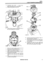 Page 228LT230T TRANSFER GEARBOX 
8. Substituting collar LST47 - 1 remove  front 
taper  roller bearing  from the differential. 
9. Remove  hand press  from the vice. 
10. Using  soft jaws  secure  the differential  unit in 
the  vice  by gripping  the hub  splines. 
16. Inspect  all components  for damage  or wear, fit 
new  components if necessary. 
17. Using soft jaws  secure  the rear  (longest  half) 
of the differential  unit in the vice  by gripping 
the  hub  splines. 
18. Lubricate  and install  the...