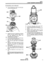 Page 230LT230T TRANSFER GEARBOX 
Re-assembling centre differential 
30. Fit the  selected  thrust washer  and bevel  gear 
into  the rear  differential  unit. 
38. Fit the  low  range  gear, with its dog  teeth 
uppermost 
to the  differential  assembly. 
39. Press the high/low  hub on to the differential 
splines. 
40.  Slide  the high/low  selector sleeve 
on to the 
high/low  hub ensuring  that the alignment 
marks  are opposite  each other. 
41.  Fit the  bush  into 
the high range  gear so that 
the  flange...