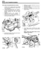 Page 233LT230T TRANSFER GEARBOX 
Front  output housing dismantle  and overhaul 6. Withdraw  the selector  shaft from the rear  of 
the  output  housing. 
1. Unscrew  seven retaining  bolts and washers 7. Remove  the selector  fork and  spring  through 
the  side  cover  aperture. 
8. Remove  lock - up sleeve  from the rear of the 
and 
remove  the differential  lock selector  side 
2.  Unscrew  three 
retaining bolts and washers  output housing. 
and 
lift the  differential  lock finger  housing  and 
actuator...