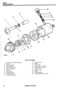 Page 315KEY TO PAS PUMP 
1. Drive  shaft and flange  assembly. 12. Valve housing. 
2.  Oil  seal.  13. 
Magnet. 
3.  Drive  shaft bush.  14. 
Pump  cover. 
4. Drive shaft key.  15. 
Pump  cover O ring  seal. 
5. Drive  shaft housing.  16. 
Outlet  pipe union  pipe. 
6.  Inner  spring  ring.  17, 
Large  O ring. 
7. Vane.  18. Small  O ring. 
9. Outer  spring  ring. 20. Valve assembly. 
10. Locating  dowels.  21. 
Pump  assembly  bolts (4 off). 
11. Pump  outer member. 
8. Vane  rollers.  19. Spring 
28 REISSUED:...